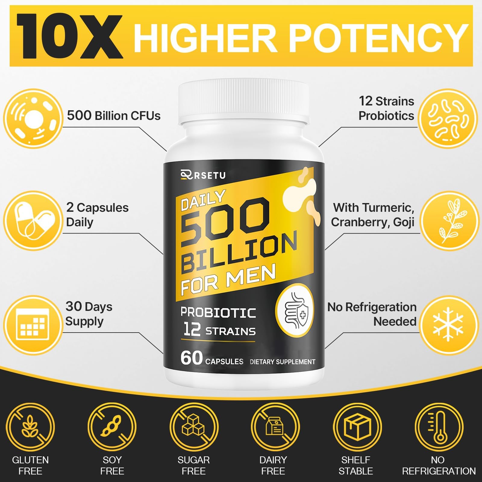 Organic cranberry, turmeric, and goji extracts for men's health
