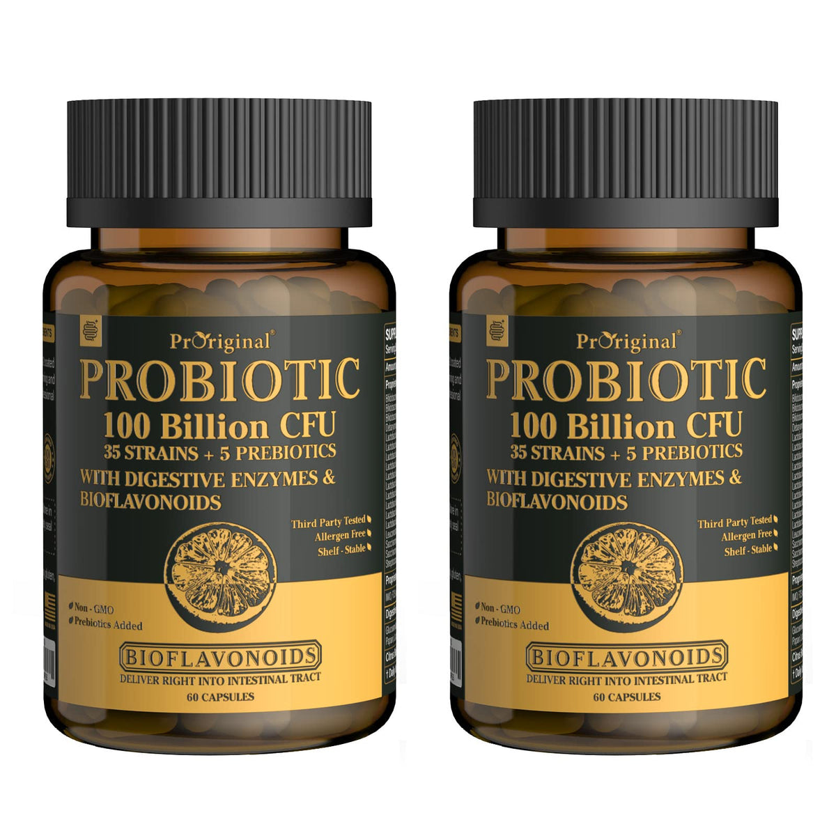 Probiotic bottle with 100B CFU and 35 strains for men and women
