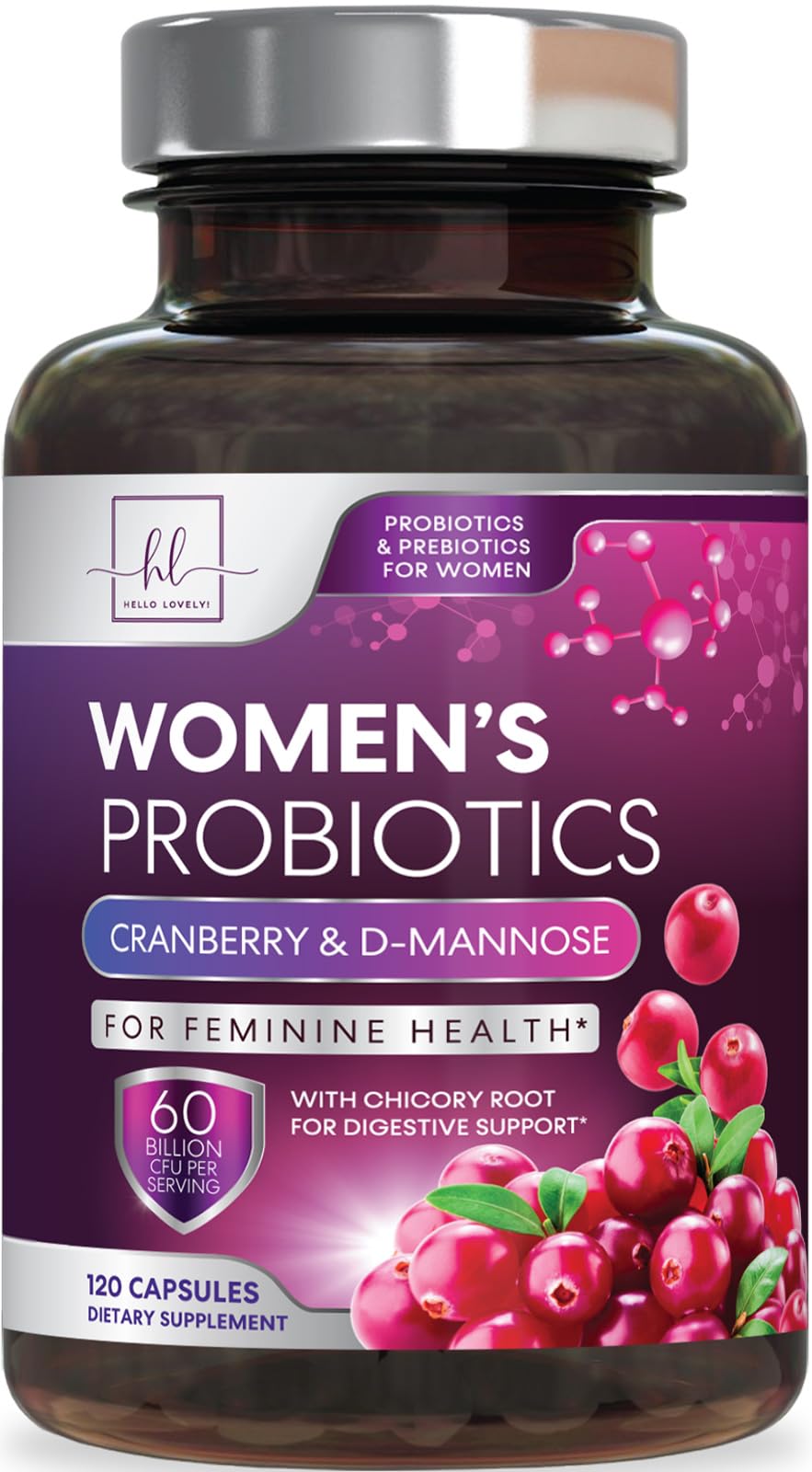 Bottle of Probiotics for Women with 60 Billion CFU and 16 strains