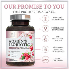 Probiotic pills for women's immune, urinary, and vaginal health