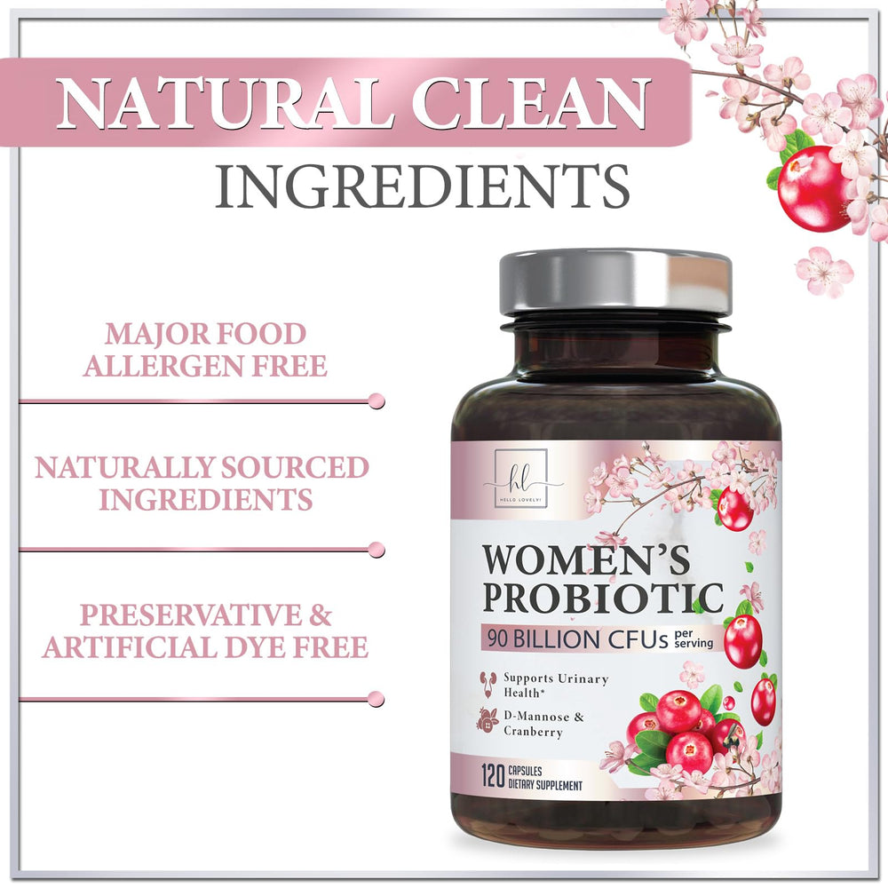 Packaging of Probiotics for Women Digestive Health 120 capsules