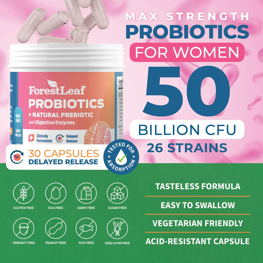Digestive health benefits of women's probiotics with enzymes