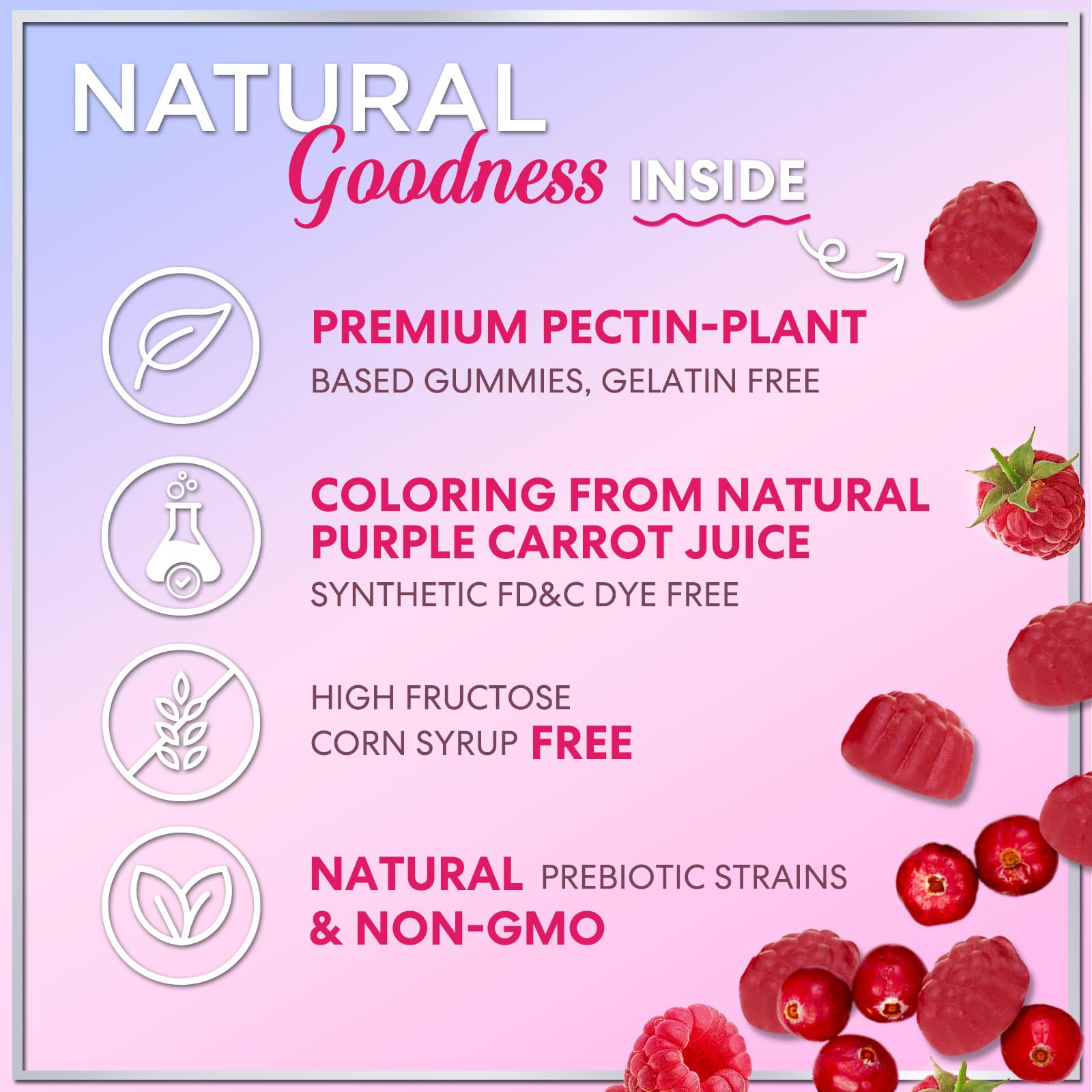 Product packaging design for women's probiotic gummies