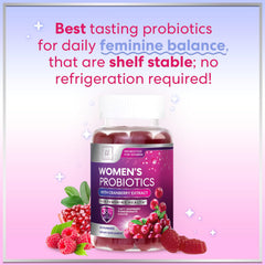 Lifestyle shot with probiotic gummies and healthy beverages