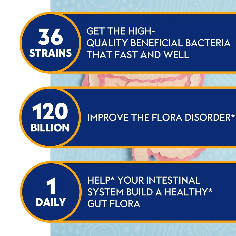 Capsule bottle with delayed-release capsules for gut health
