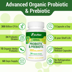 Vegan, non-GMO, gluten-free probiotic supplement packaging