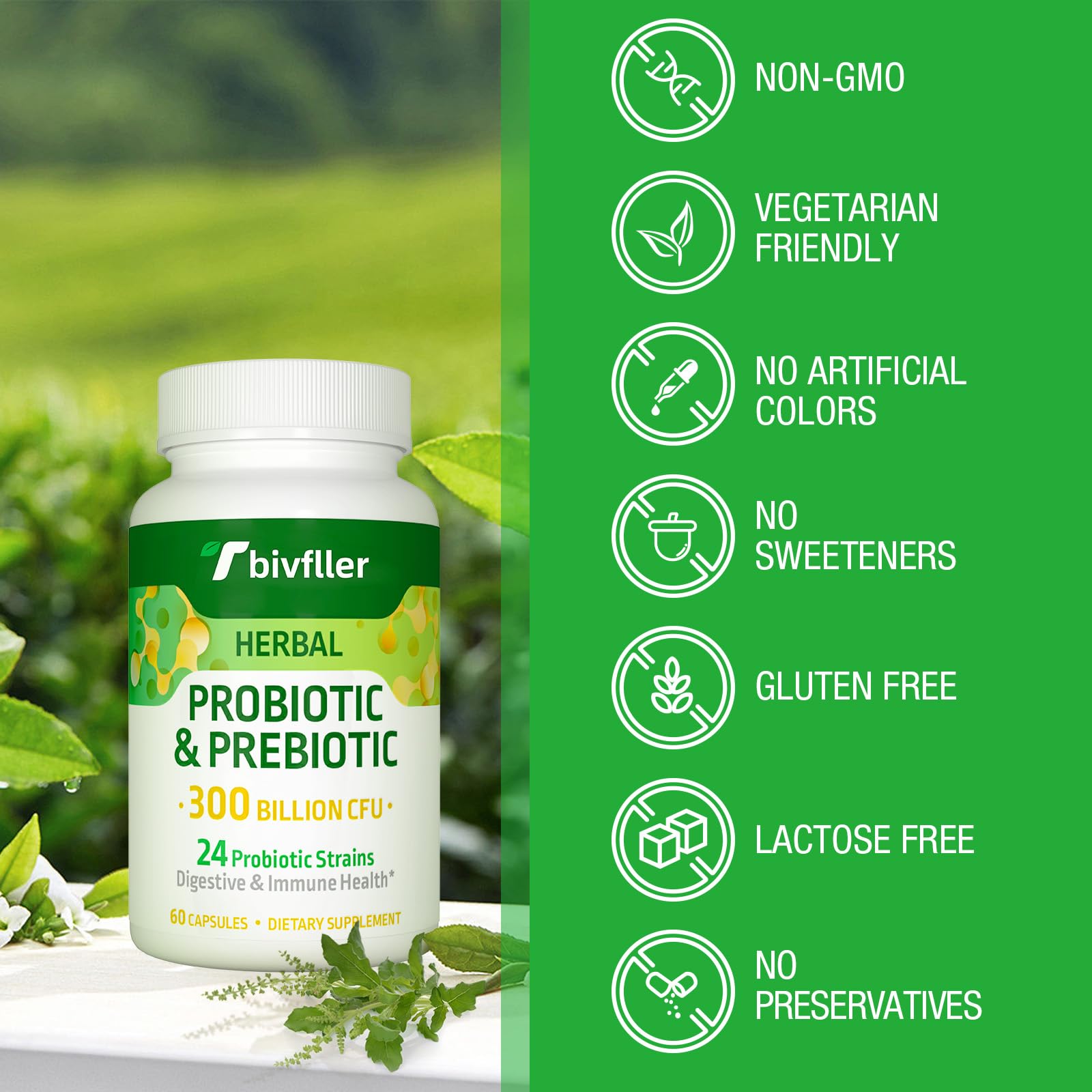 Travel-friendly probiotic bottle for on-the-go use