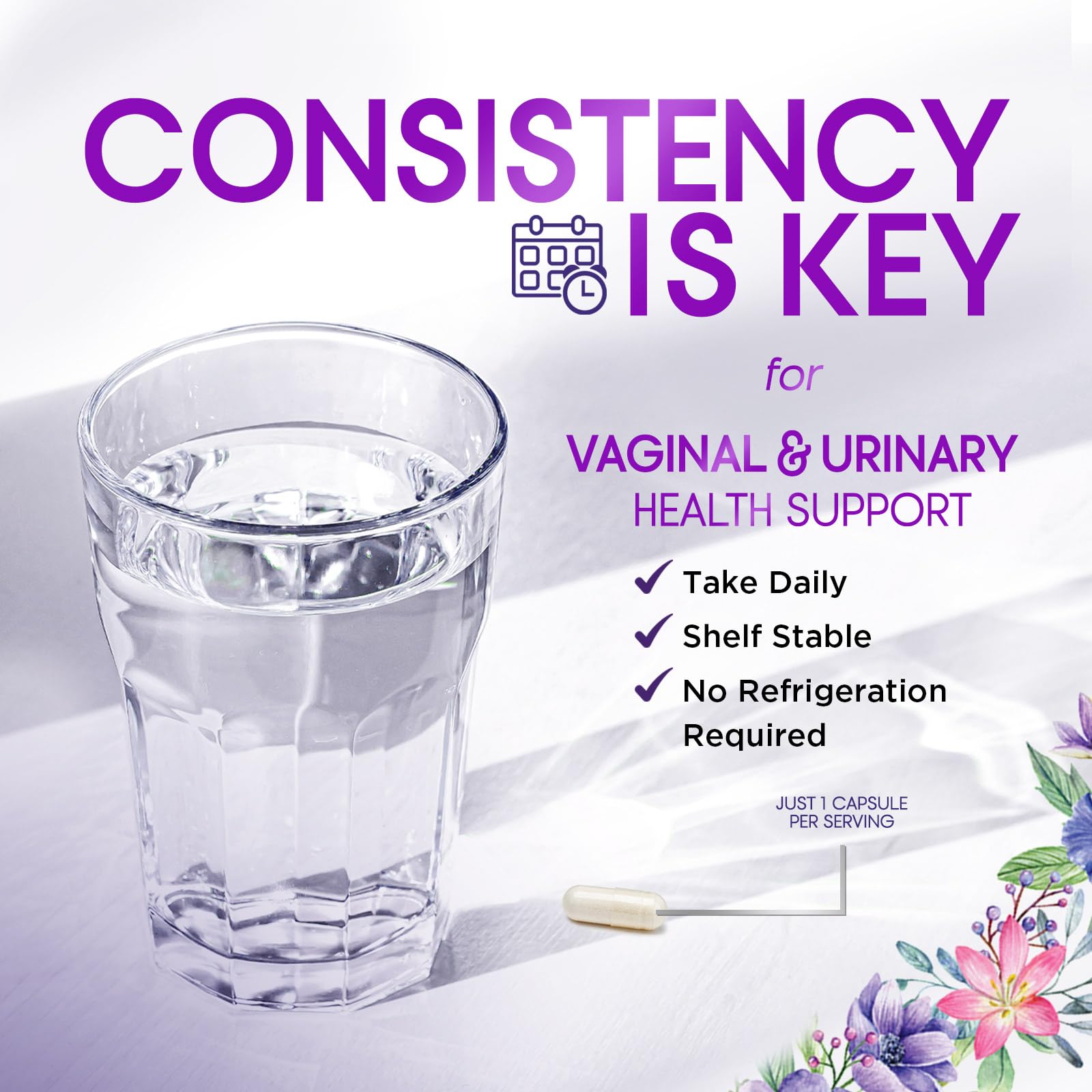 Information focusing on urinary tract and vaginal health benefits