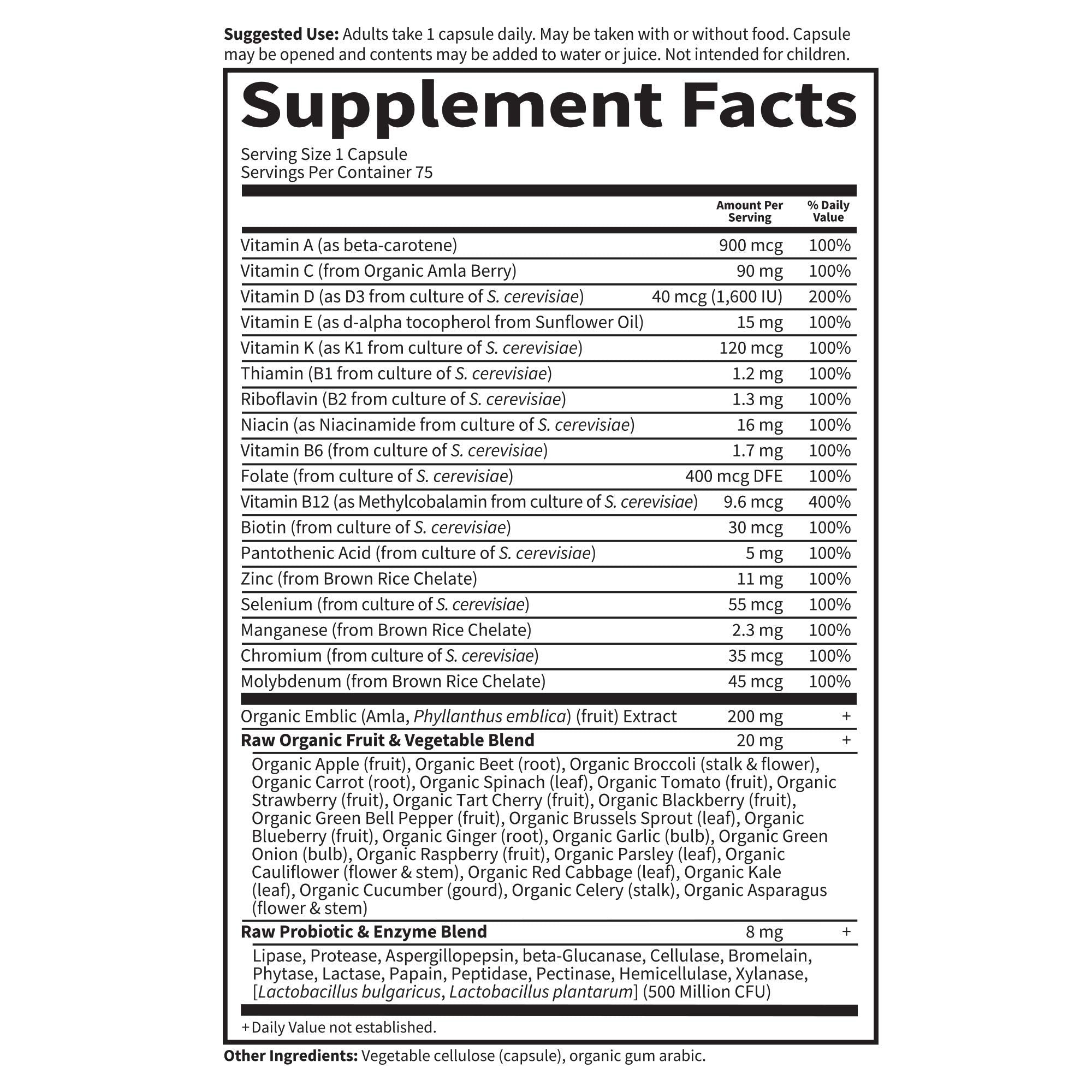 Probiotics for men ingredients