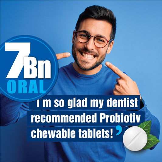 Bottle of Probiotiv oral probiotic chews
