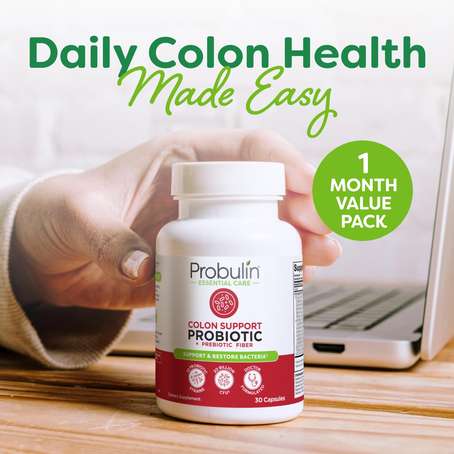 12-strain probiotic blend for colon health