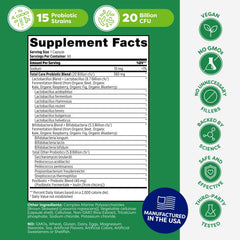 Digestive and immune health concept with probiotic capsules