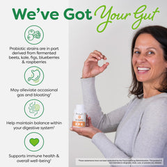 Digestive health concept illustration with gut imagery