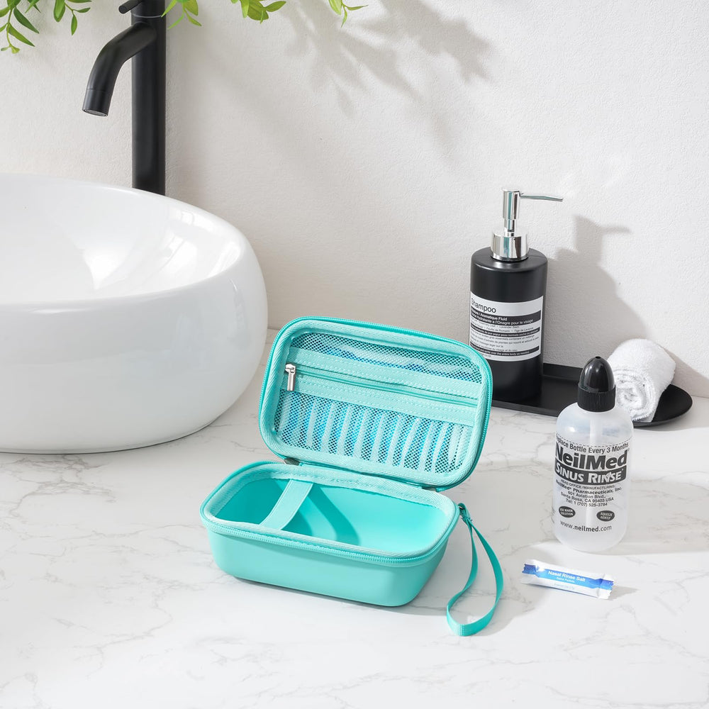 ProCase travel-case dimensions 7.08W x 4.13D x 3.35H fit compactly in luggage.