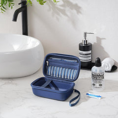 ProCase hard shell exterior shields contents from shocks and spills in transit.
