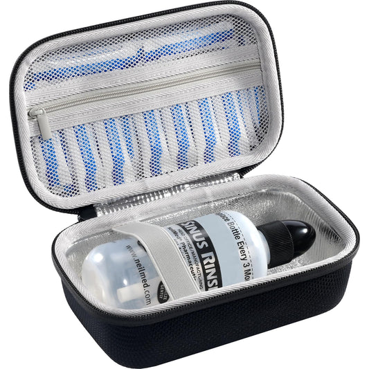 ProCase travel case neatly stores NeilMed packets for organized nasal rinse on the go.