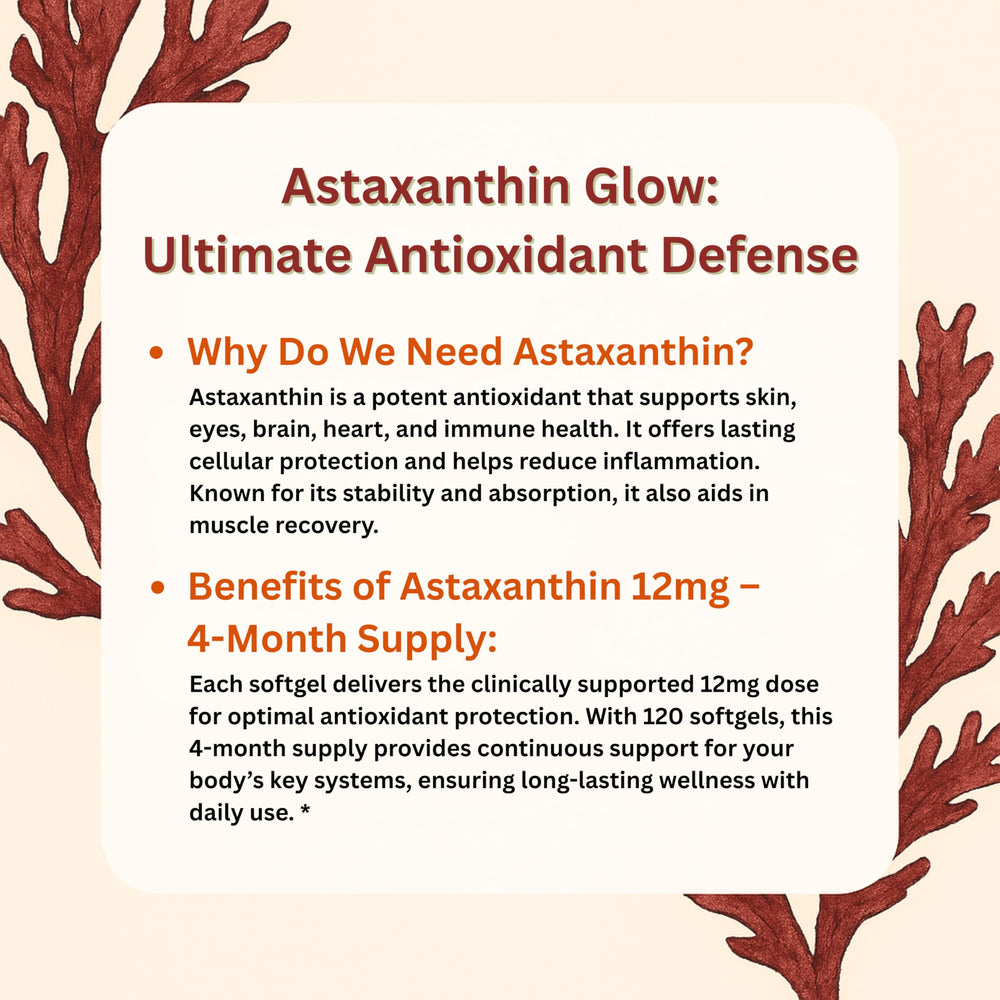 Bottled Astaxanthin 12mg product with label