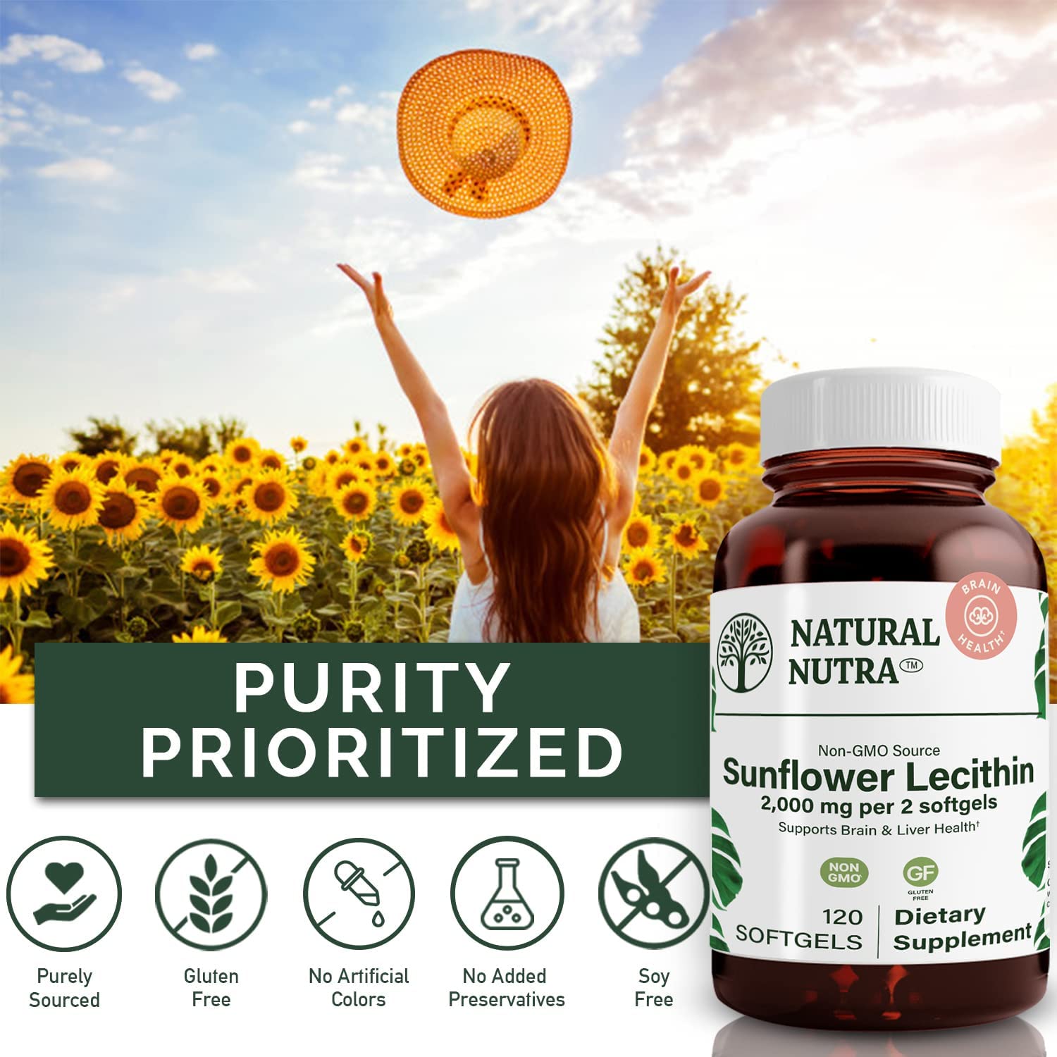 Label highlights non-GMO, gluten-free and soy-free formulations