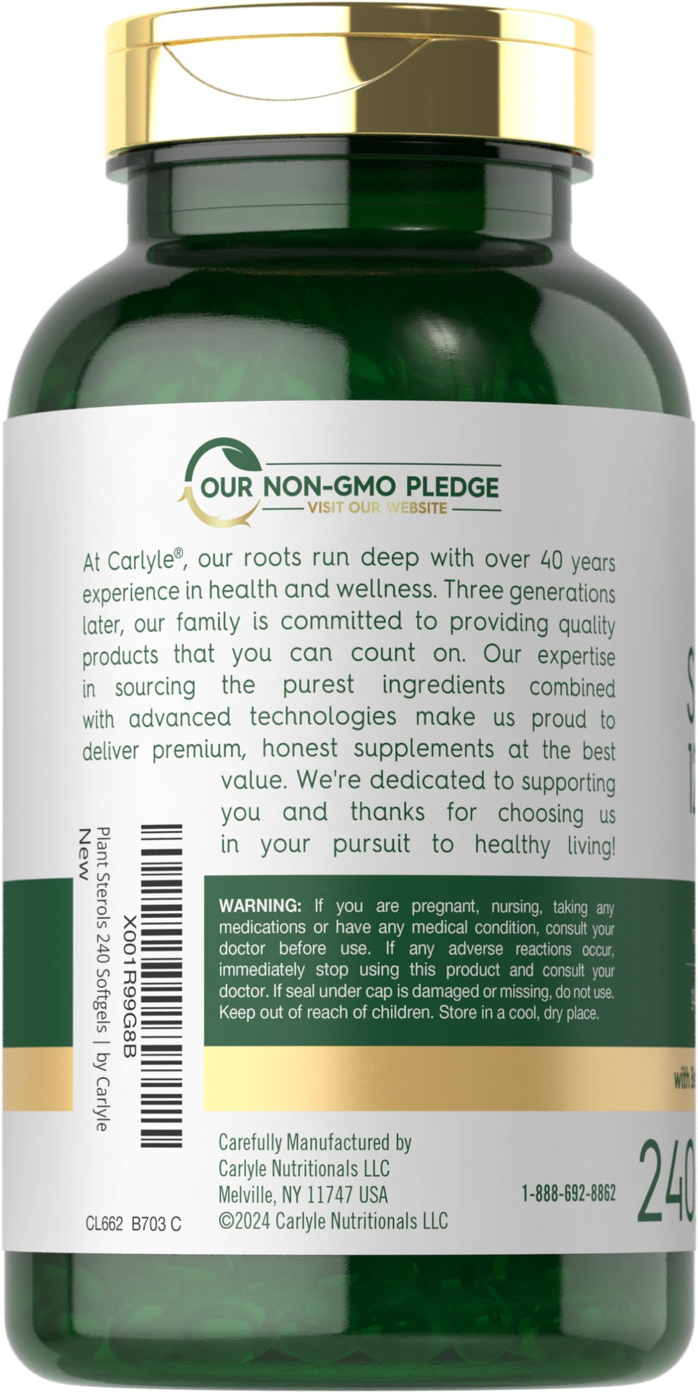 Product packaging for Carlyle Plant Sterols 1200 mg