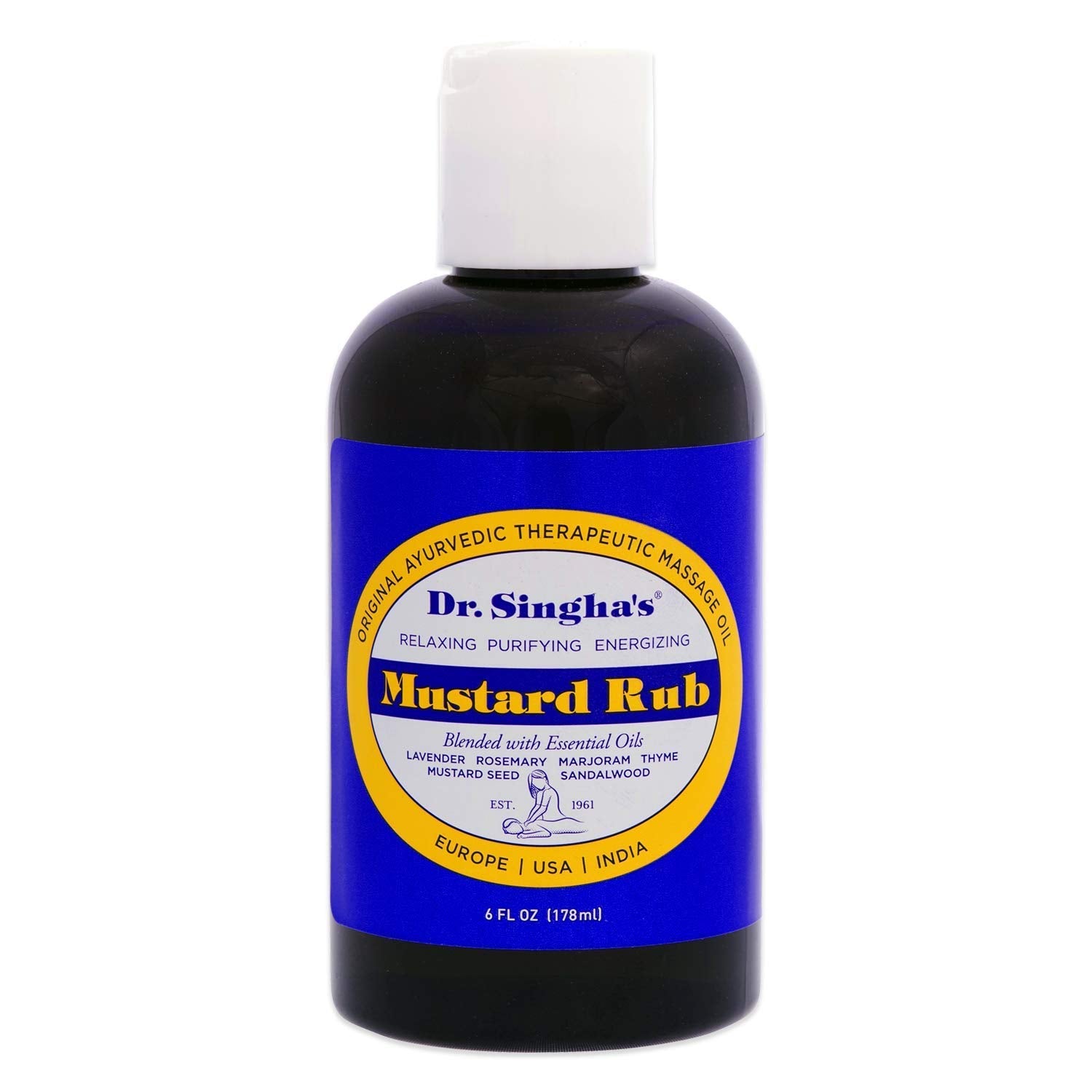 Product packaging for Dr. Singha's Mustard Rub
