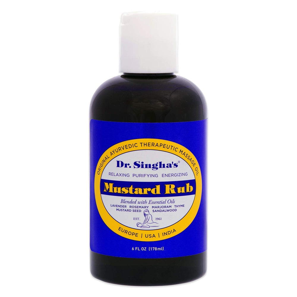 Product packaging for Dr. Singha's Mustard Rub