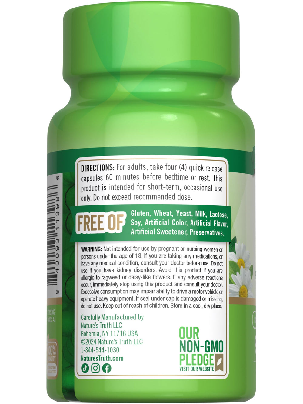 Product packaging front view
