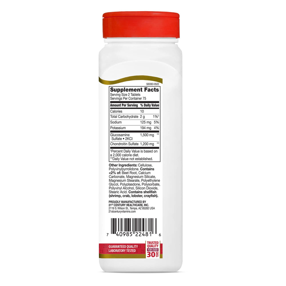 Product packaging showing 150-count bottle
