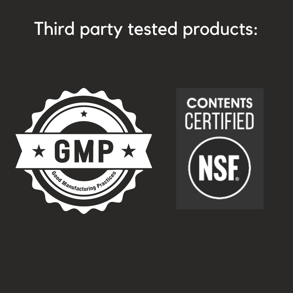 NSF Certified and Gluten Free icons