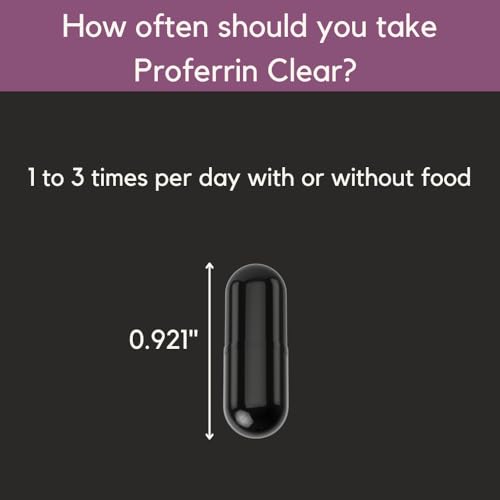 Proferrin Clear tablet closeup shows 10.5 mg heme iron polypeptide