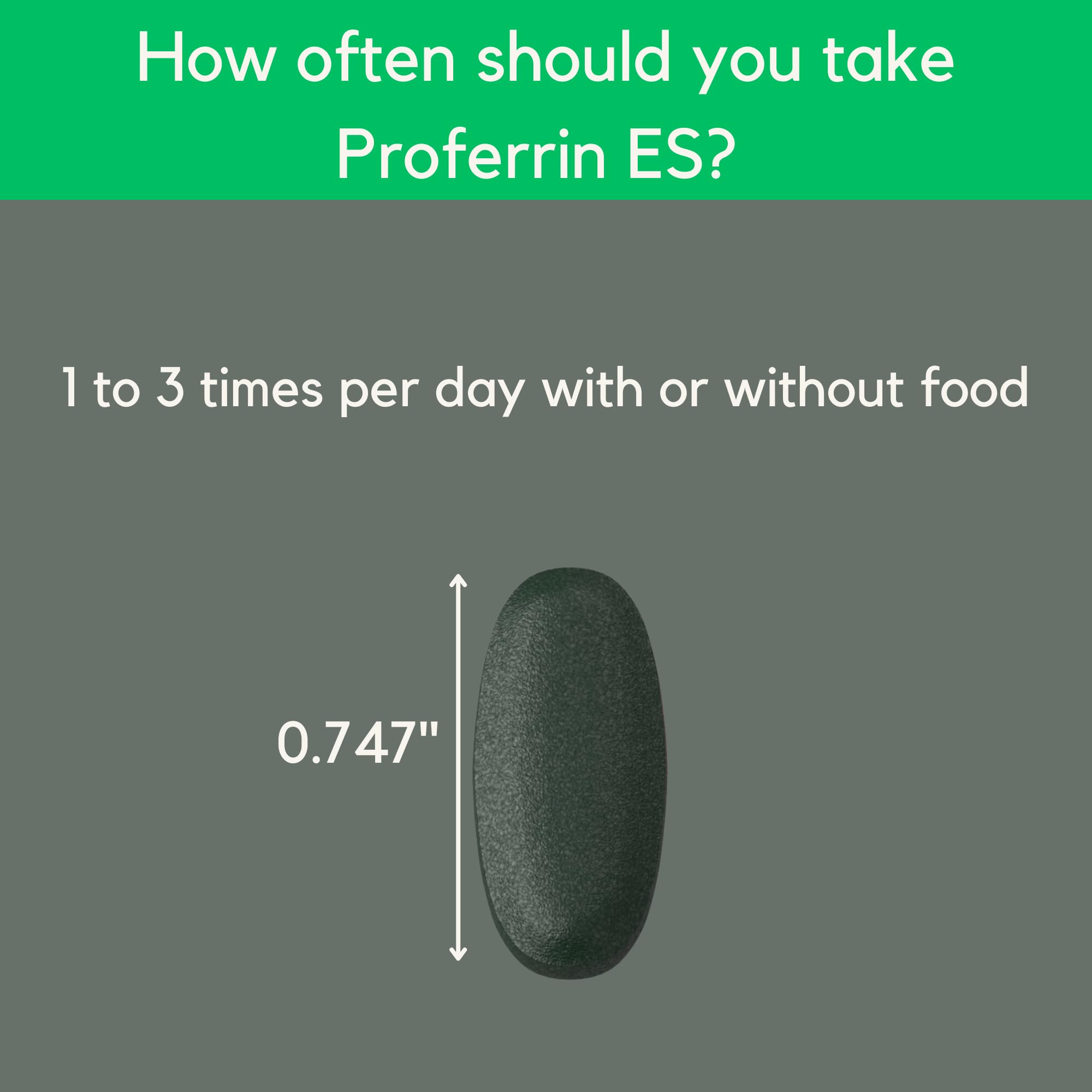 Ingredients and nutrition facts for Proferrin ES
