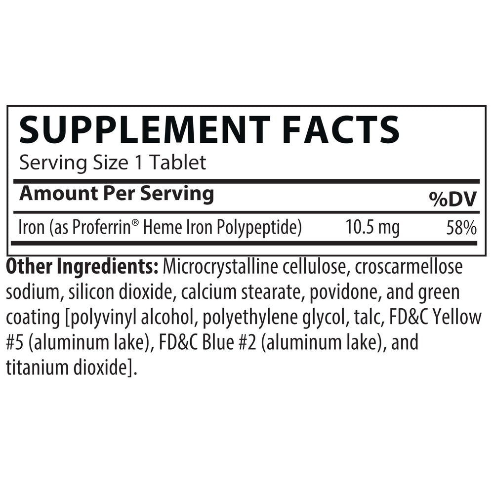 Proferrin ES tablets close-up reveal small, easy-to-swallow pills for gentle intake.