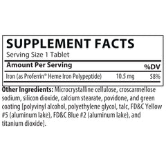 Proferrin ES tablets close-up reveal small, easy-to-swallow pills for gentle intake.