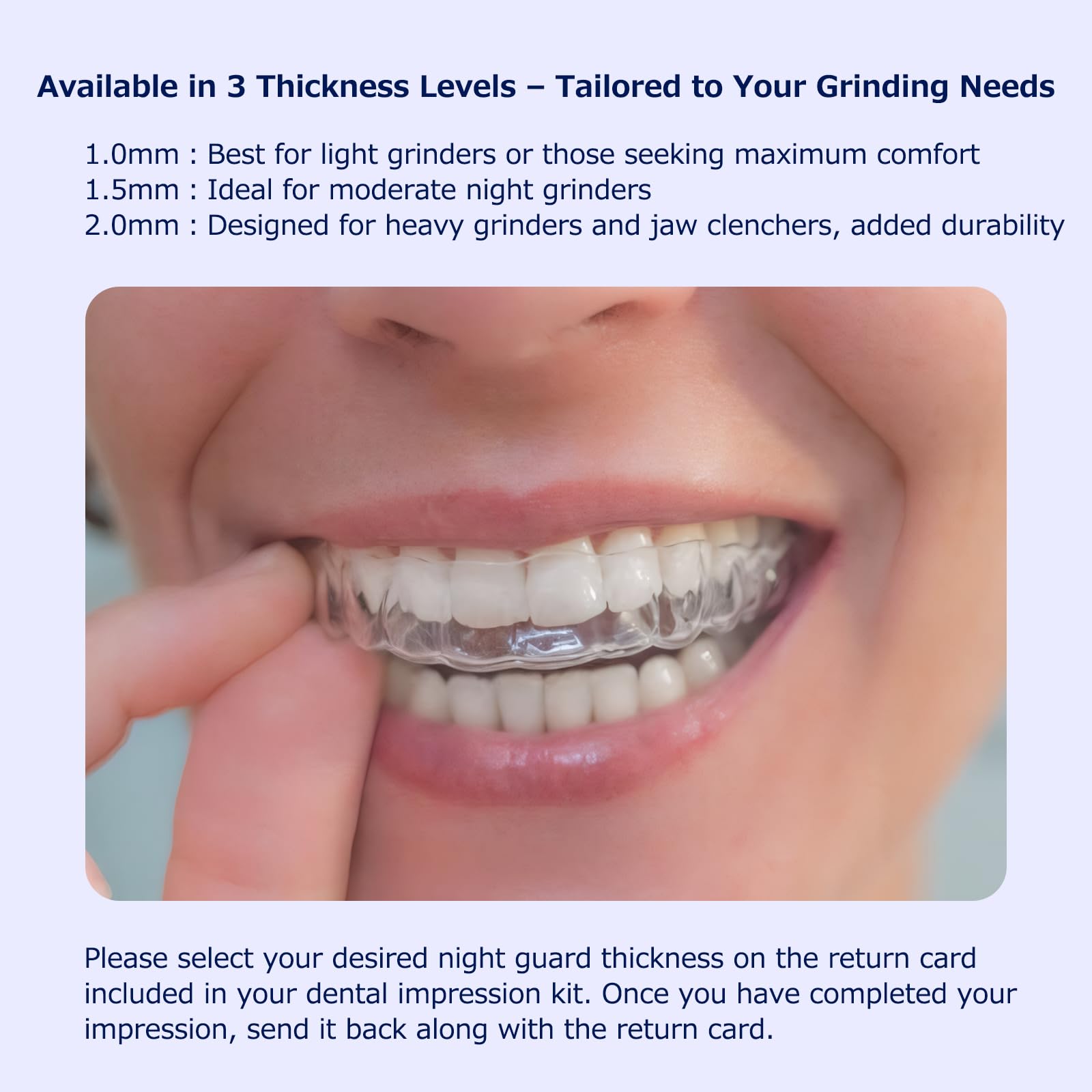 Guard manufactured by a dental laboratory with 20+ years of experience