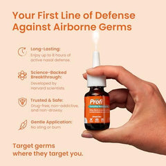 Profi Everyday Nasal Spray application in action for quick defense.