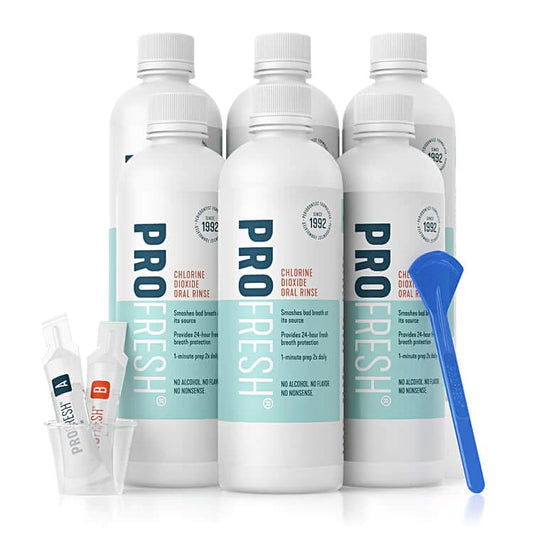 Front view of ProFresh Oral Rinse bottle