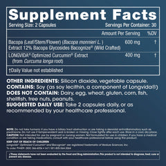 ProHealth 2-Pack Brain & Focus back label with ingredients