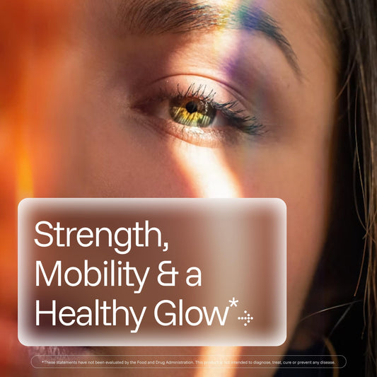 Close-up of multi-collagen blend ingredients (bovine, marine, eggshell, chicken)