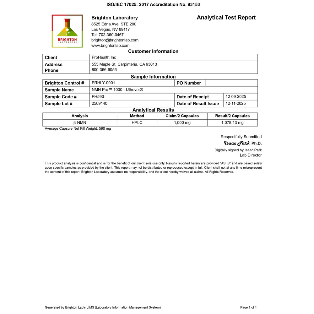 ProHealth NMN Pro 1000 daily-dosing setup showing easy routines.