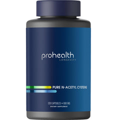 ProHealth Pure NAC bottle label showing 600 mg per capsule