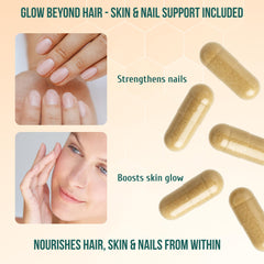 Close-up of thicker hair strands and volume