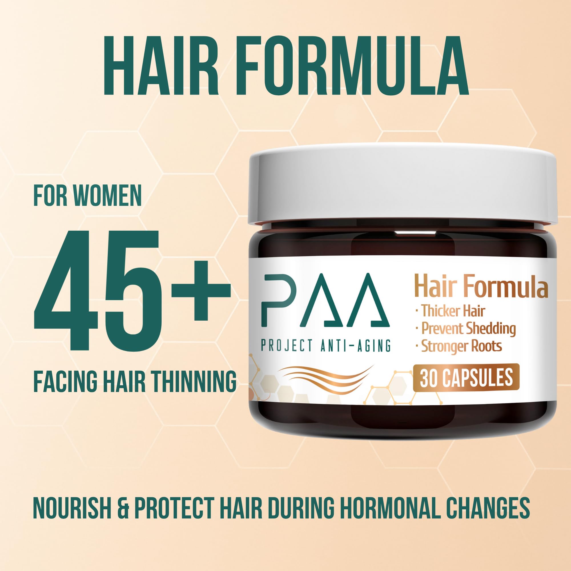 Close-up of key ingredients for hair growth