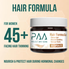 Close-up of key ingredients for hair growth