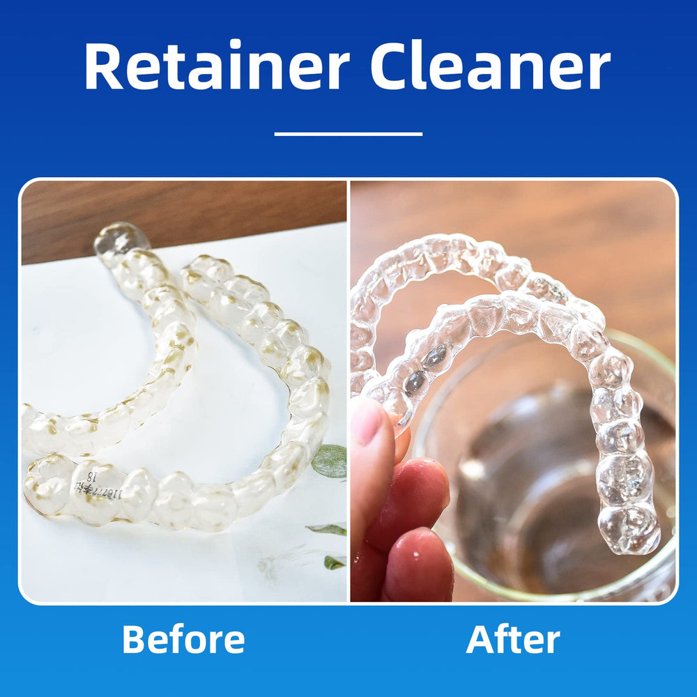 Peppermint-scented cleaning tablets for dental appliances.