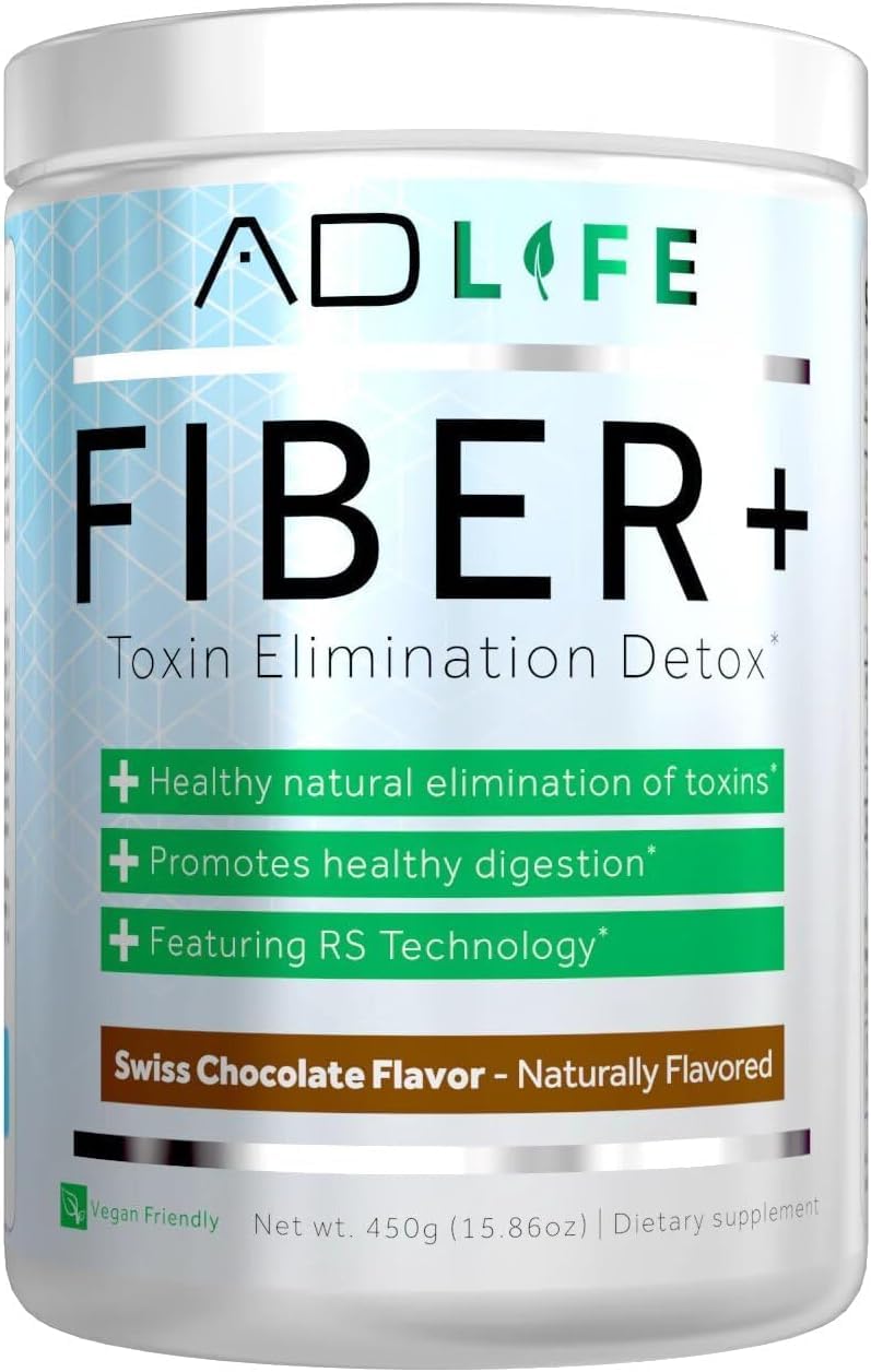 Project AD Fiber+ Fiber Supplement Chocolate flavor – 16.4 oz packaging