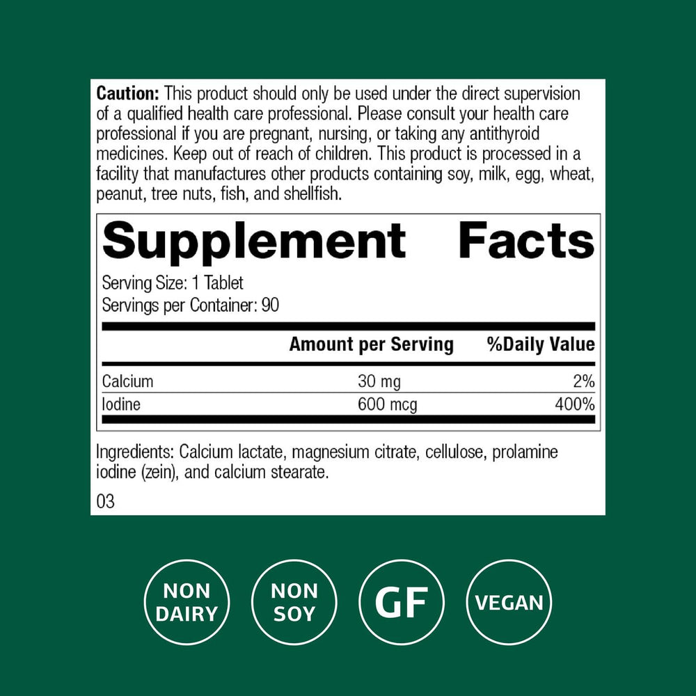 Close-up of Prolamine Iodine tablet