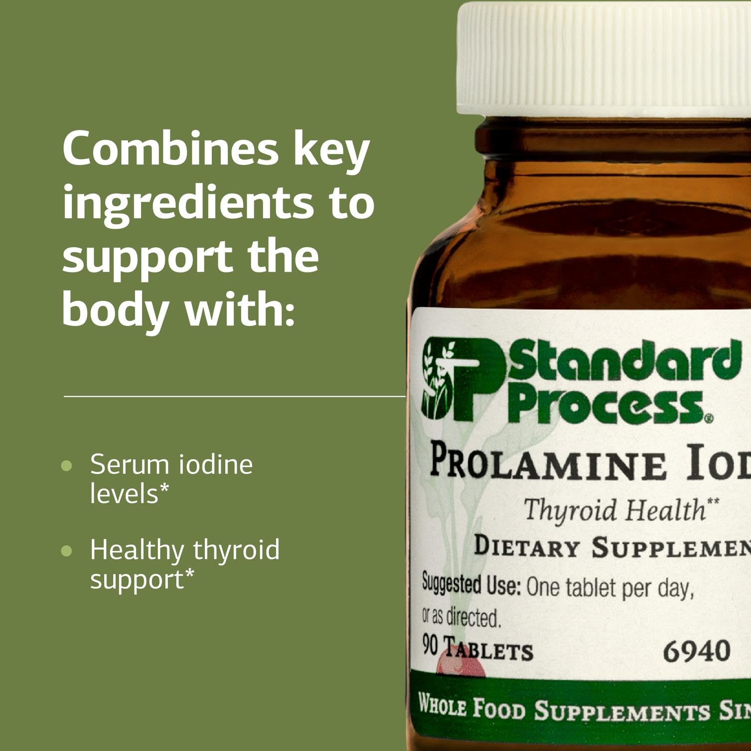 Nutritional facts showing 600 mcg iodine per tablet