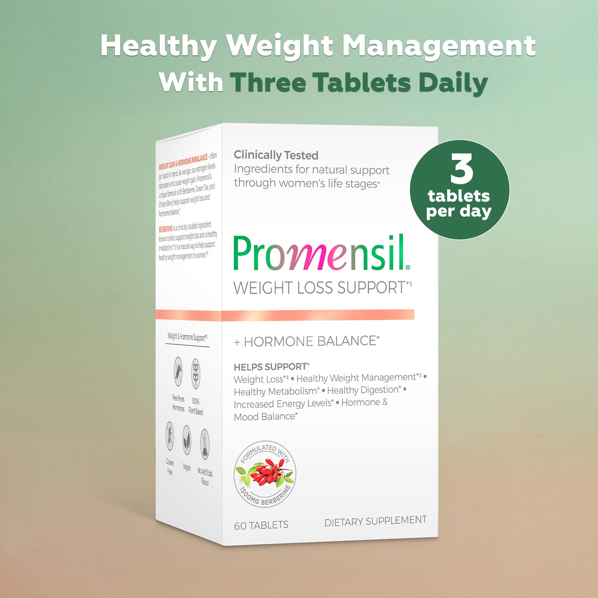 Promensil Berberine 1500mg tablets close-up