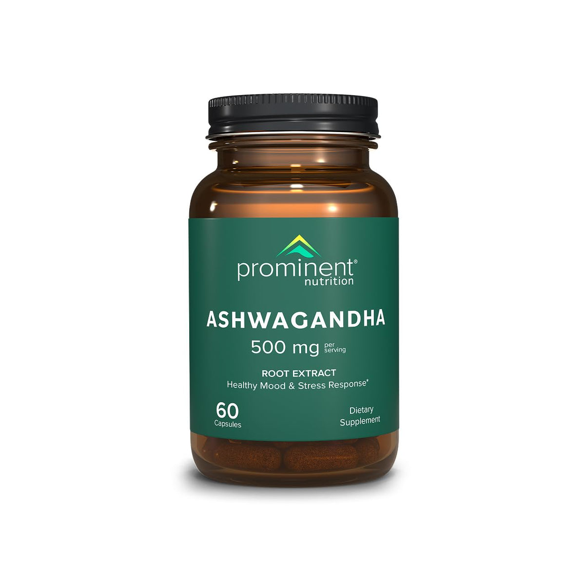 Prominent Nutrition Ashwagandha bottle front view