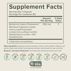 Close-up of Berberine Phytosome capsules