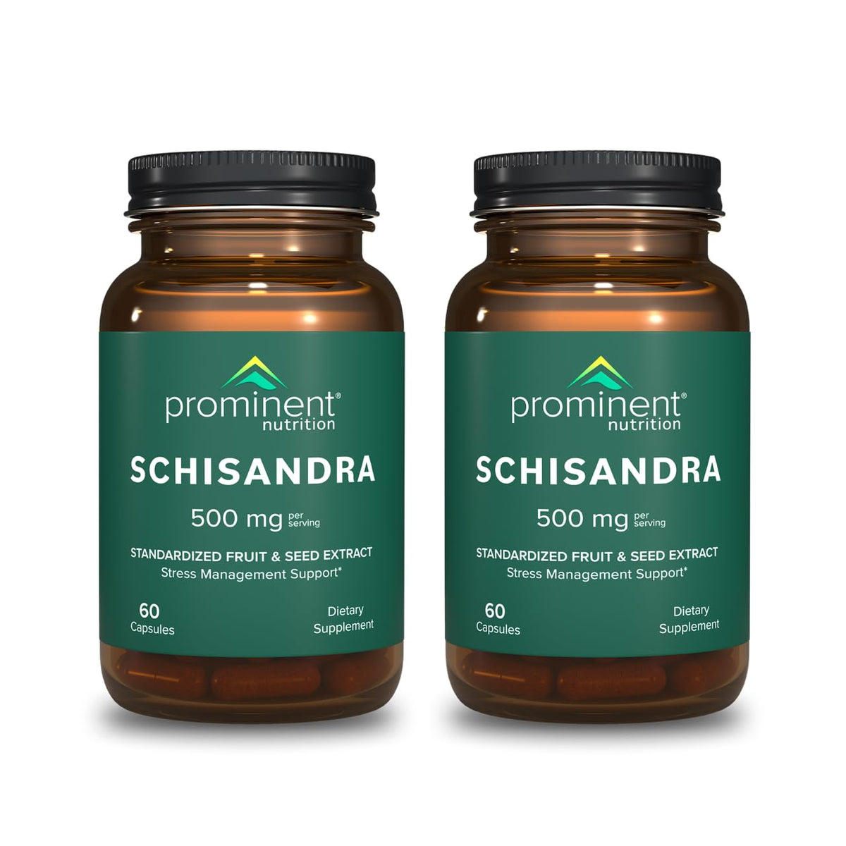 Prominent Nutrition Schisandra Berry Extract 500 mg bottle label - 2 pack